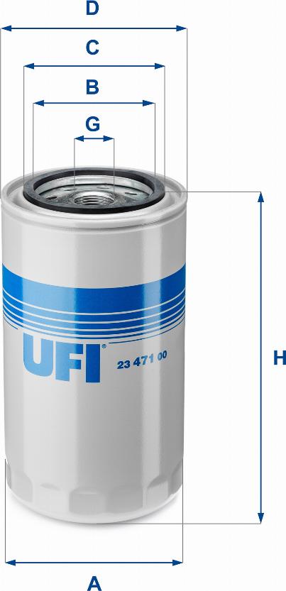 UFI 23.471.00 - Маслен филтър vvparts.bg