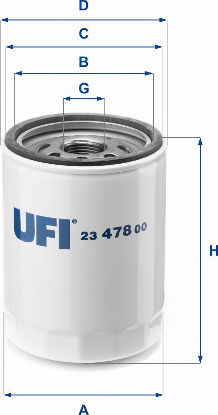 UFI 23.478.00 - Маслен филтър vvparts.bg