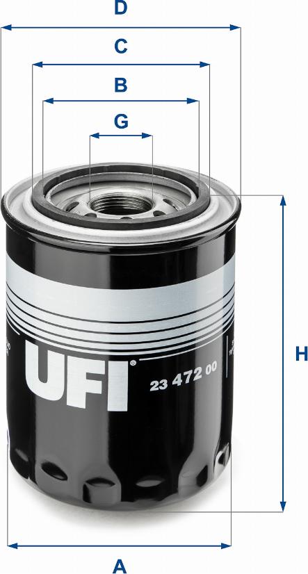 UFI 23.472.00 - Маслен филтър vvparts.bg