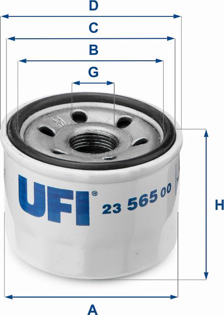 UFI 23.565.00 - Маслен филтър vvparts.bg