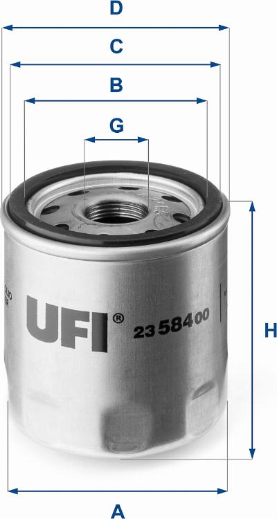 UFI 23.584.00 - Маслен филтър vvparts.bg