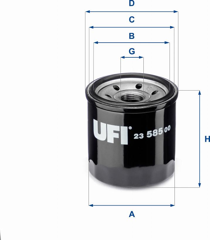 UFI 23.585.00 - Маслен филтър vvparts.bg