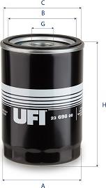 UFI 23.698.00 - Маслен филтър vvparts.bg