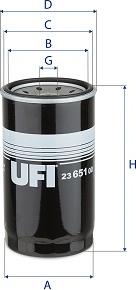 UFI 23.651.00 - Маслен филтър vvparts.bg