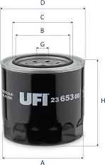 UFI 23.653.00 - Маслен филтър vvparts.bg