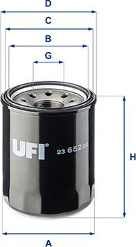 UFI 23.652.00 - Маслен филтър vvparts.bg