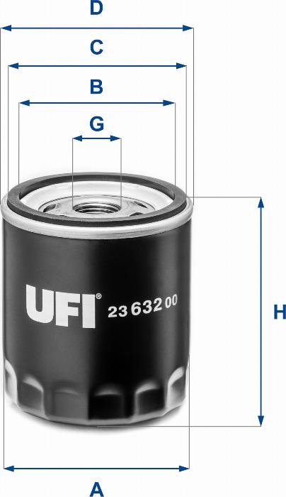 UFI 23.632.00 - Маслен филтър vvparts.bg