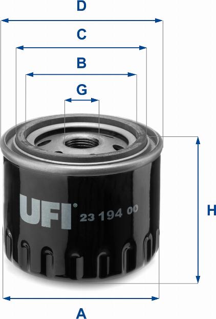 UFI 23.194.00 - Маслен филтър vvparts.bg