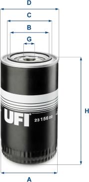 UFI 23.156.00 - Маслен филтър vvparts.bg