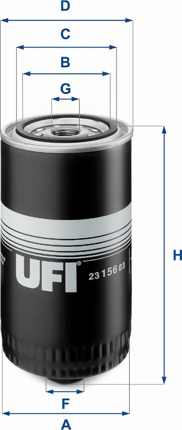 UFI 23.156.03 - Маслен филтър vvparts.bg