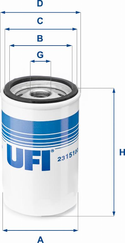 UFI 23.151.00 - Маслен филтър vvparts.bg