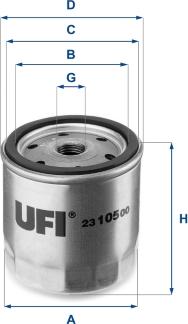 UFI 23.105.00 - Маслен филтър vvparts.bg