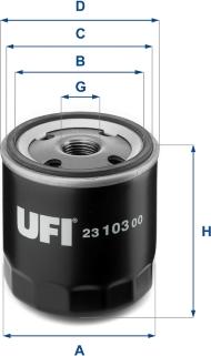 UFI 23.103.00 - Маслен филтър vvparts.bg