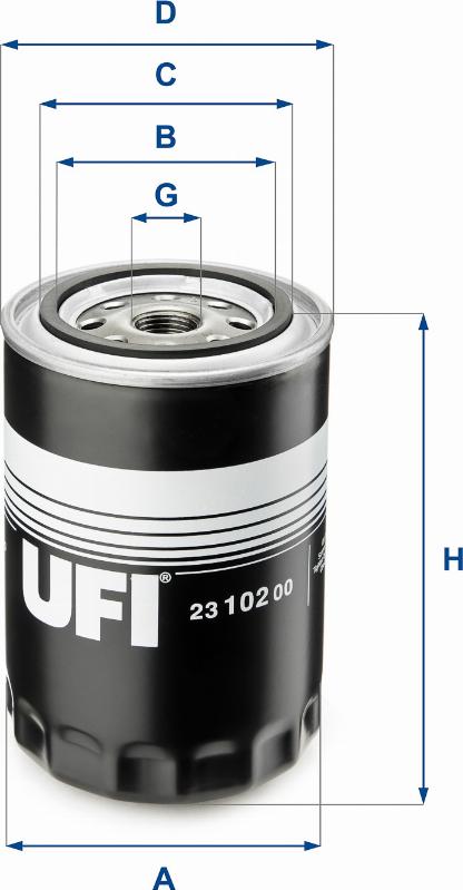 UFI 23.102.00 - Маслен филтър vvparts.bg