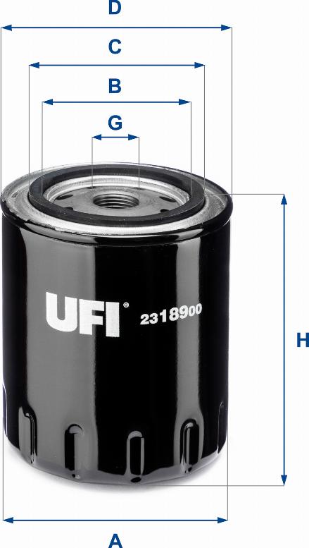 UFI 23.189.00 - Маслен филтър vvparts.bg