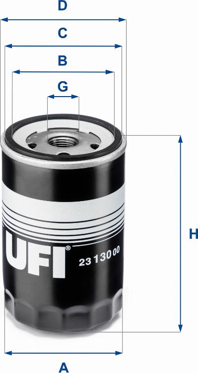 UFI 23.130.00 - Маслен филтър vvparts.bg