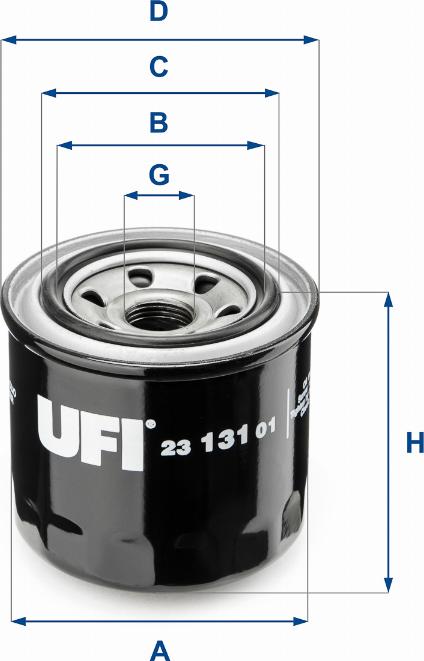 UFI 23.131.01 - Маслен филтър vvparts.bg