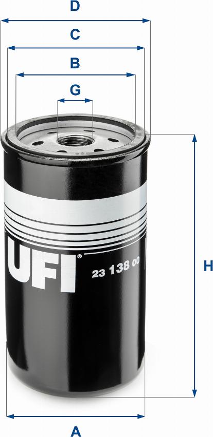 UFI 23.138.00 - Маслен филтър vvparts.bg