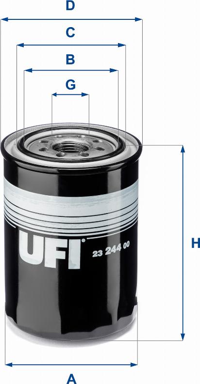 UFI 23.244.00 - Маслен филтър vvparts.bg