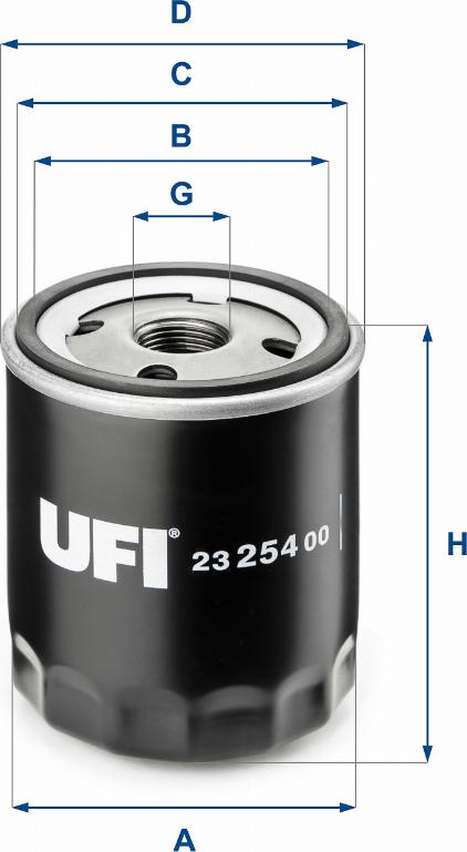 UFI 23.254.00 - Маслен филтър vvparts.bg