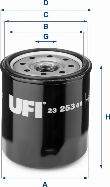 UFI 23.253.00 - Маслен филтър vvparts.bg