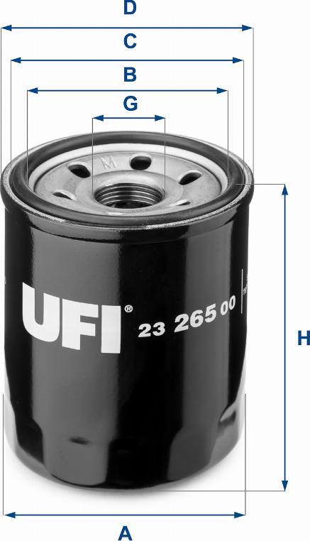 UFI 23.265.00 - Маслен филтър vvparts.bg