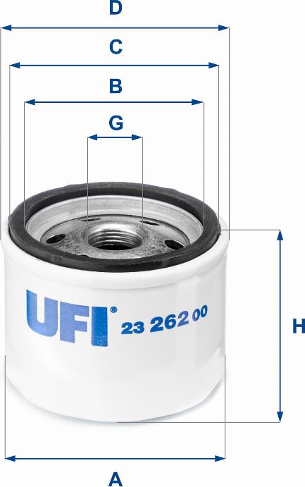 UFI 23.262.00 - Маслен филтър vvparts.bg