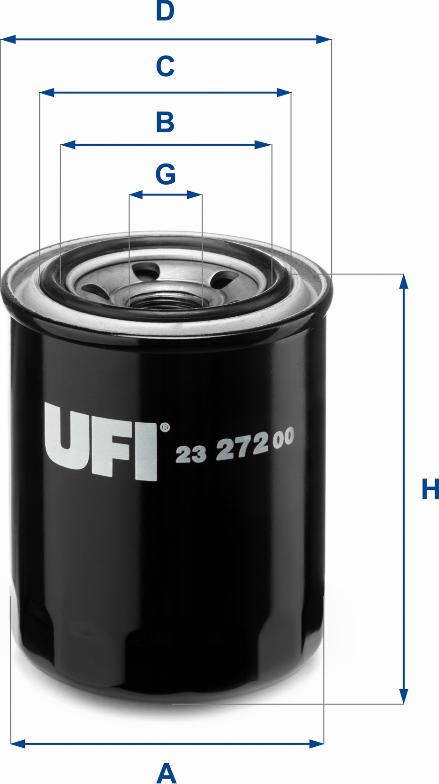 UFI 23.272.00 - Маслен филтър vvparts.bg