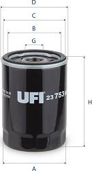 UFI 23.753.00 - Маслен филтър vvparts.bg