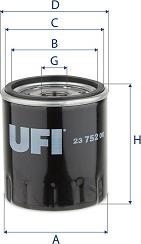 UFI 23.752.00 - Маслен филтър vvparts.bg