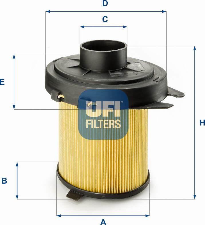 UFI 27.845.02 - Въздушен филтър vvparts.bg