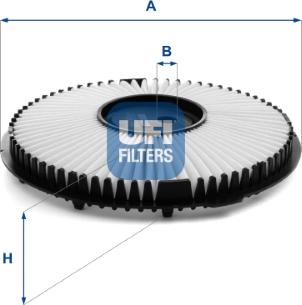 UFI 27.E44.00 - Въздушен филтър vvparts.bg