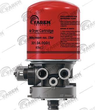 VADEN ORIGINAL 301.03.0001 - Изсушител на въздуха, пневматична система vvparts.bg