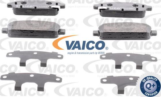 VAICO V40-0682 - Комплект спирачно феродо, дискови спирачки vvparts.bg