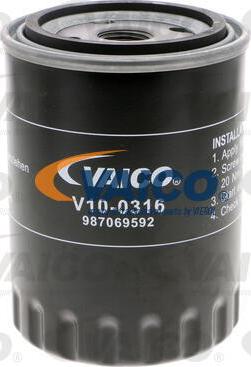 VAICO V10-0316 - Маслен филтър vvparts.bg