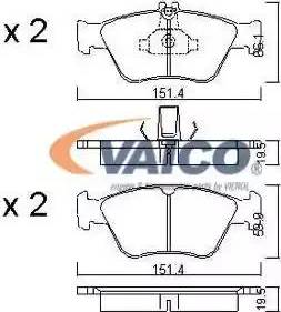 VAICO V30-8121-1 - Комплект спирачно феродо, дискови спирачки vvparts.bg