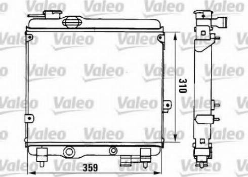 Valeo 961754 - Радиатор, охлаждане на двигателя vvparts.bg