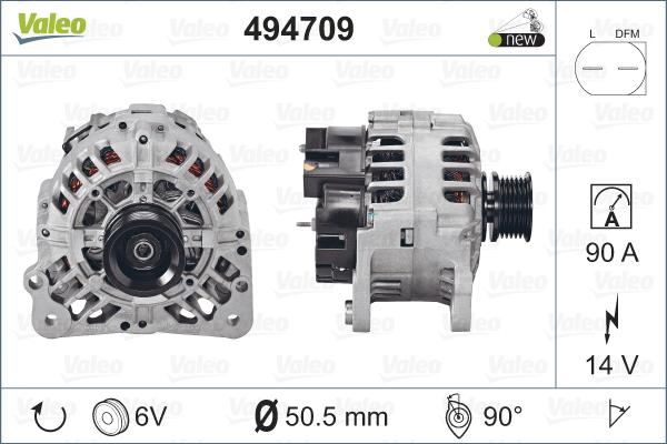 Valeo 494709 - Генератор vvparts.bg