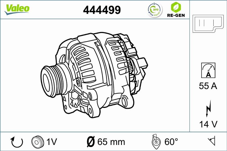 Valeo 444499 - Генератор vvparts.bg