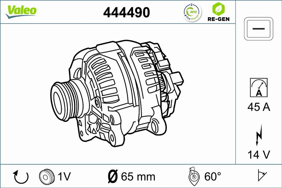 Valeo 444490 - Генератор vvparts.bg