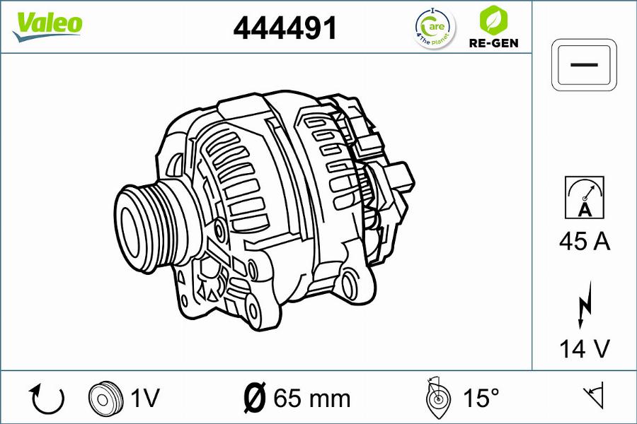 Valeo 444491 - Генератор vvparts.bg