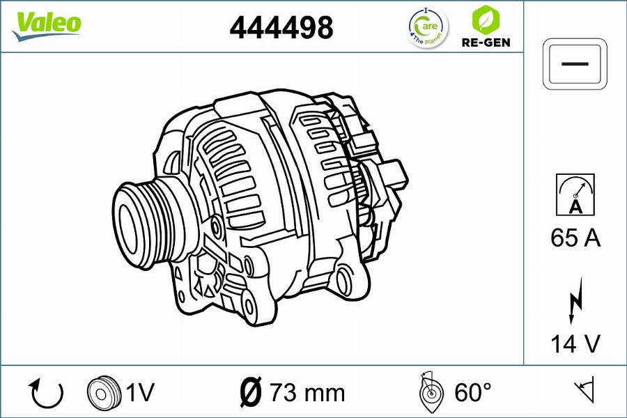 Valeo 444498 - Генератор vvparts.bg