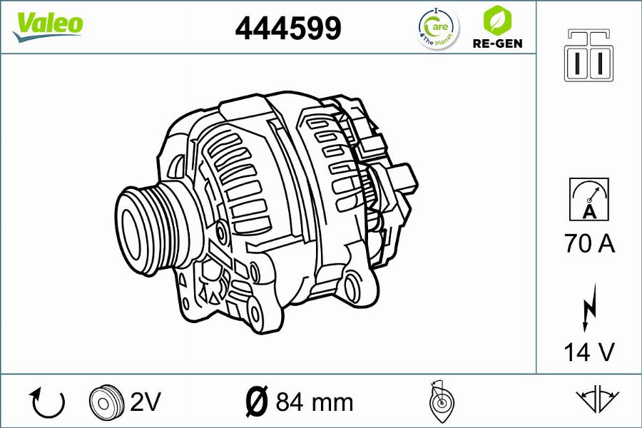 Valeo 444599 - Генератор vvparts.bg