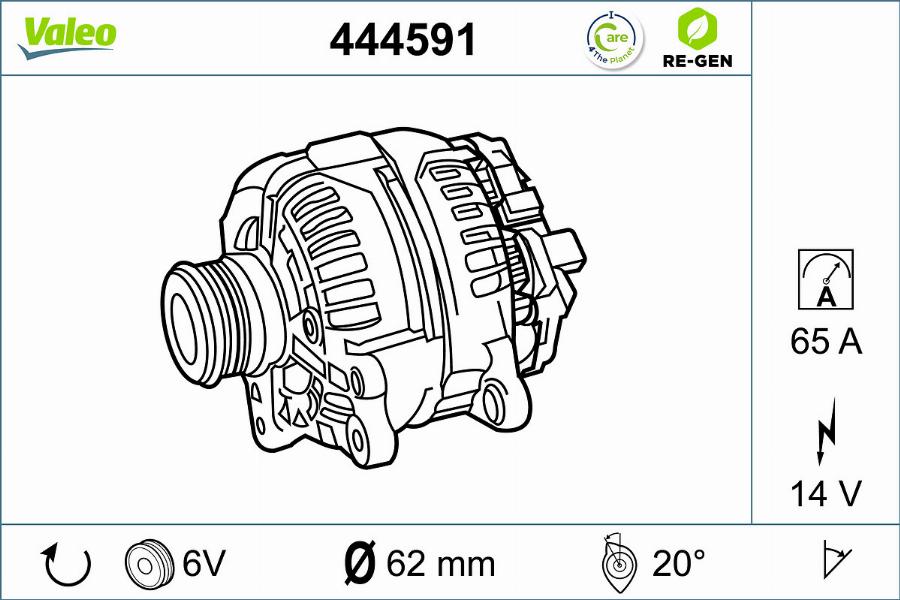 Valeo 444591 - Генератор vvparts.bg