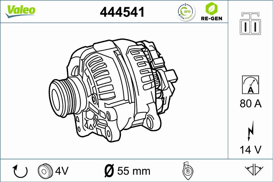 Valeo 444541 - Генератор vvparts.bg