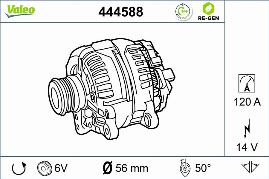 Valeo 444588 - Генератор vvparts.bg