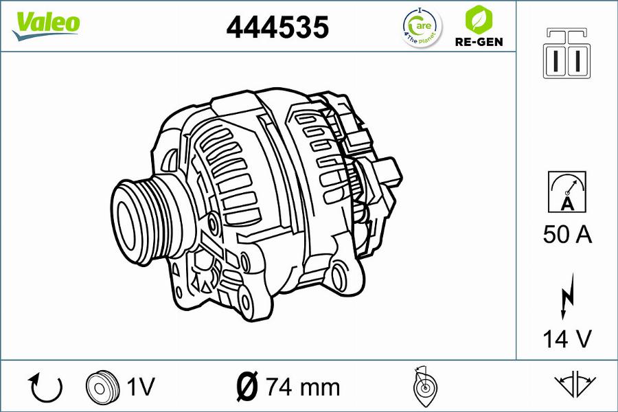 Valeo 444535 - Генератор vvparts.bg