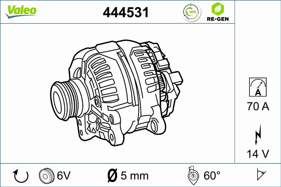 Valeo 444531 - Генератор vvparts.bg