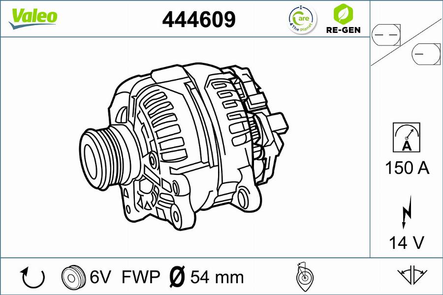 Valeo 444609 - Генератор vvparts.bg