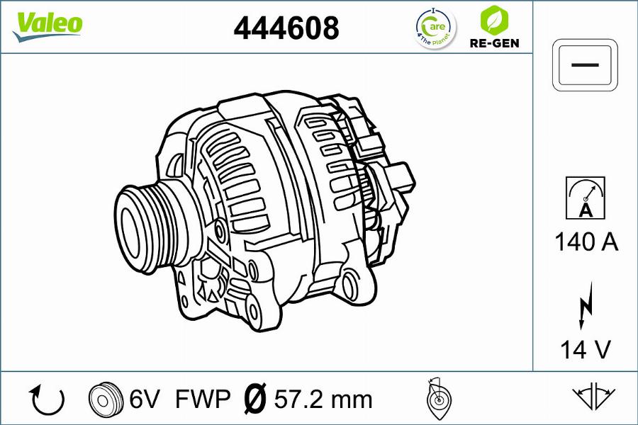 Valeo 444608 - Генератор vvparts.bg